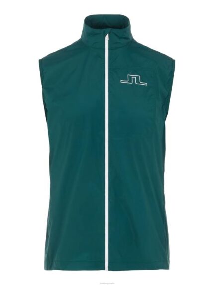 Ash Light Packable Golf Vest Treeline Green Men J.Lindeberg Clothing 66XF2496