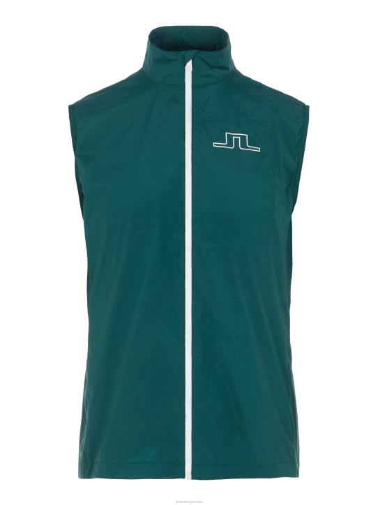 Ash Light Packable Golf Vest Treeline Green Men J.Lindeberg Clothing 66XF2496 - Image 1