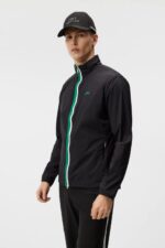 Ash Light Packable Jacket Black Men J.Lindeberg Clothing 66XF711
