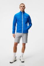 Ash Light Packable Jacket Lapis Blue Men J.Lindeberg Clothing 66XF709 - Image 3