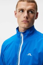 Ash Light Packable Jacket Lapis Blue Men J.Lindeberg Clothing 66XF709 - Image 4