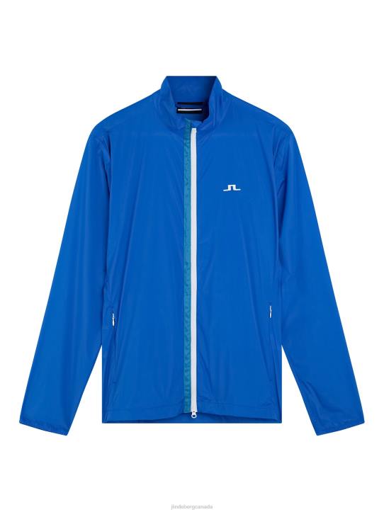 Ash Light Packable Jacket Lapis Blue Men J.Lindeberg Clothing 66XF709 - Image 5