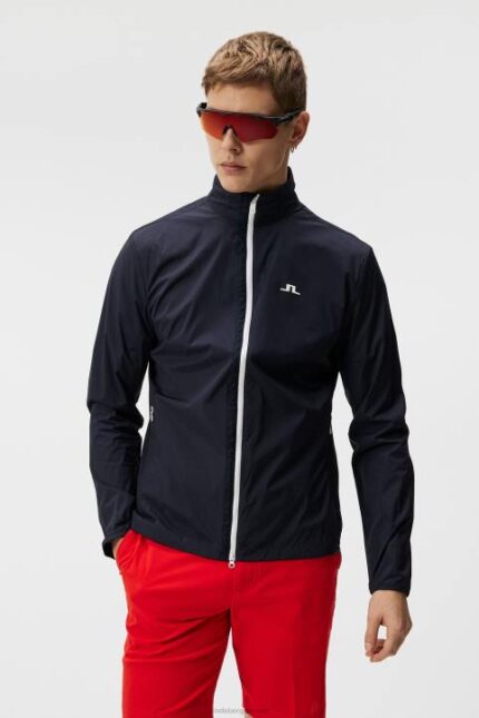 Ash Light Packable Jacket Navy Men J.Lindeberg Clothing 66XF710