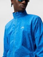 Ash Light Packable Print Jacket Lapis Bridge Swirl Men J.Lindeberg Clothing 66XF704 - Image 4