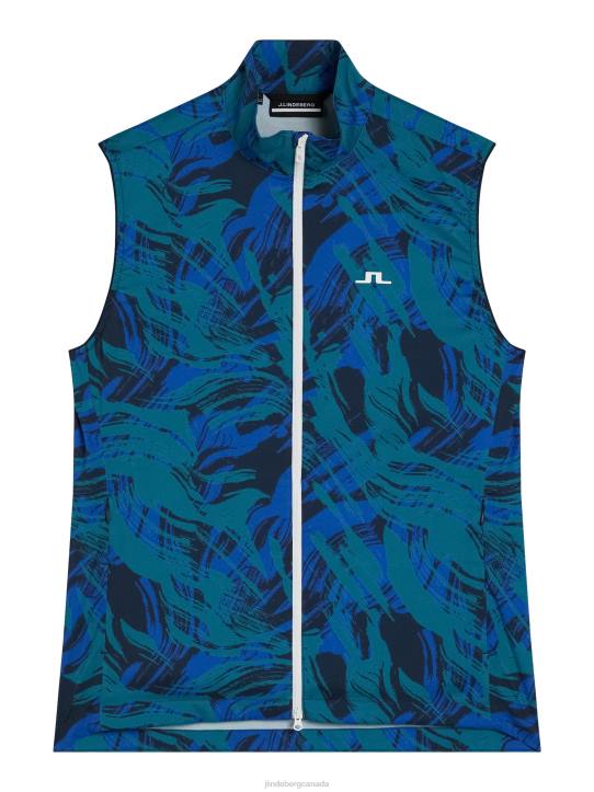 Ash Light Packable Print Vest Death Valley Men J.Lindeberg Clothing 66XF678 - Image 4