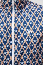 Ash Light Packable Print Vest Estate Blue Diamond Men J.Lindeberg Clothing 66XF679 - Image 4
