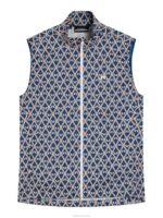 Ash Light Packable Print Vest Estate Blue Diamond Men J.Lindeberg Clothing 66XF679 - Image 5