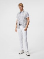 Ash Light Packable Print Vest White Bridge Swirl Men J.Lindeberg Clothing 66XF703 - Image 2