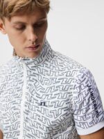Ash Light Packable Print Vest White Bridge Swirl Men J.Lindeberg Clothing 66XF703 - Image 3