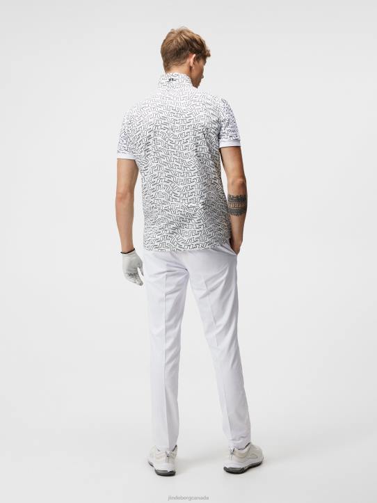 Ash Light Packable Print Vest White Bridge Swirl Men J.Lindeberg Clothing 66XF703 - Image 1