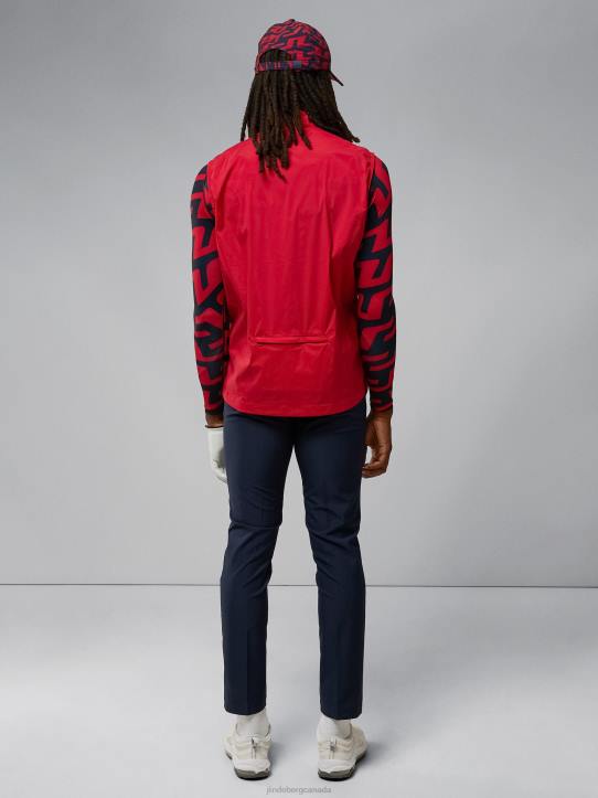 Ash Light Packable Vest Barbados Cherry Men J.Lindeberg Clothing 66XF2394 - Image 2