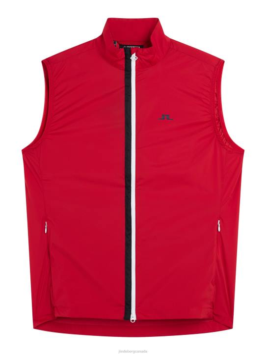 Ash Light Packable Vest Barbados Cherry Men J.Lindeberg Clothing 66XF2394 - Image 5