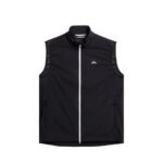 Ash Light Packable Vest Black Men J.Lindeberg Clothing 66XF684