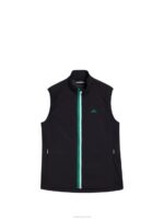 Ash Light Packable Vest Black Men J.Lindeberg Clothing 66XF707 - Image 5