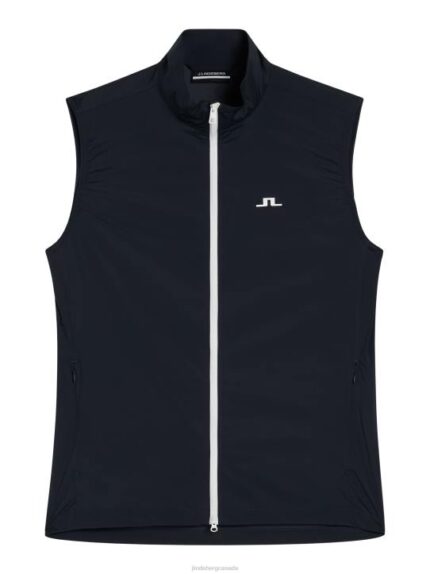 Ash Light Packable Vest Navy Men J.Lindeberg Clothing 66XF682