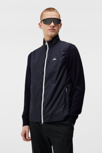 Ash Light Packable Vest Navy Men J.Lindeberg Clothing 66XF708