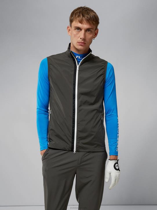 Ash Light Packable Vest Volcanic Ash Men J.Lindeberg Clothing 66XF2396 - Image 1