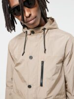 Ash Windbreaker Jacket Batique Khaki Men J.Lindeberg Clothing 66XF2456 - Image 3