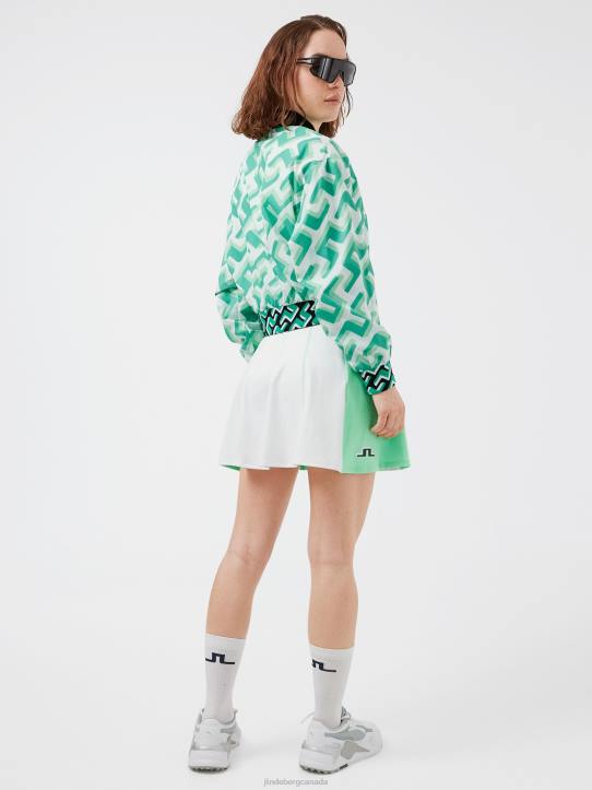 Audrey Golf Jacket Green 3D Bridge Monogram Women J.Lindeberg Clothing 66XF2859 - Image 2
