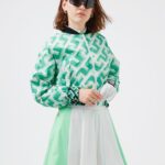 Audrey Golf Jacket Green 3D Bridge Monogram Women J.Lindeberg Clothing 66XF2859