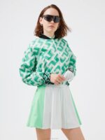 Audrey Golf Jacket Green 3D Bridge Monogram Women J.Lindeberg Clothing 66XF2859