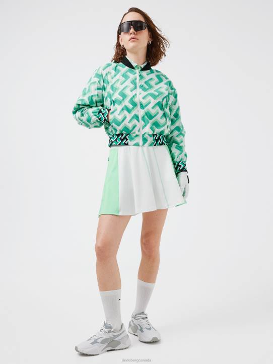 Audrey Golf Jacket Green 3D Bridge Monogram Women J.Lindeberg Clothing 66XF2859 - Image 3