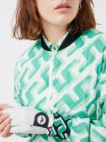 Audrey Golf Jacket Green 3D Bridge Monogram Women J.Lindeberg Clothing 66XF2859 - Image 4