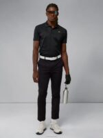 Axil Fleece Twill Pant Black Men J.Lindeberg Clothing 66XF2179 - Image 3