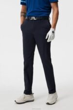 Axil Fleece Twill Pant Navy Men J.Lindeberg Clothing 66XF386