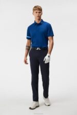 Axil Fleece Twill Pant Navy Men J.Lindeberg Clothing 66XF386 - Image 3