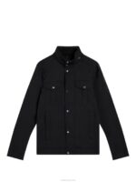 Bailey Poly Jacket Black Men J.Lindeberg Clothing 66XF929 - Image 7