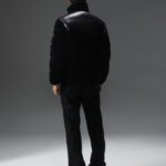 Baker Cord Down Jacket Black Men J.Lindeberg Clothing 66XF2379