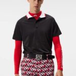 Banch Polo Black Men J.Lindeberg Clothing 66XF38