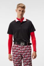 Banch Polo Black Men J.Lindeberg Clothing 66XF38