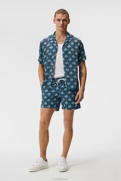 Banks Diamond Swim Trunks Estate Blue Men J.Lindeberg Clothing 66XF1120 - Image 2
