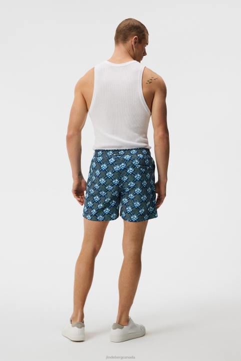 Banks Diamond Swim Trunks Estate Blue Men J.Lindeberg Clothing 66XF1120 - Image 1