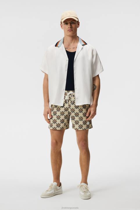 Banks Diamond Swim Trunks Safari Beige Men J.Lindeberg Clothing 66XF1119 - Image 3