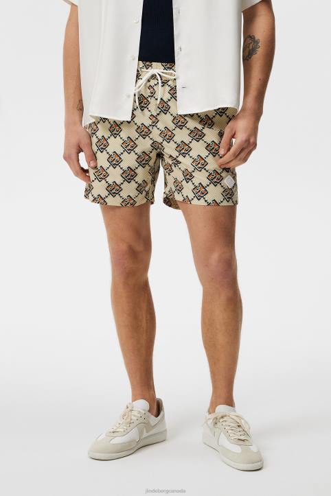 Banks Diamond Swim Trunks Safari Beige Men J.Lindeberg Clothing 66XF1119 - Image 1