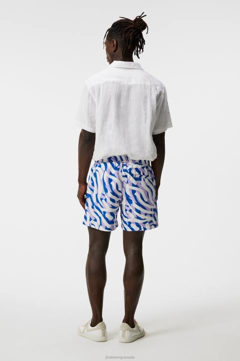 Banks Miami Swim Trunks Purple Painted Zebra Men J.Lindeberg Clothing 66XF1110 - Image 2