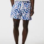Banks Miami Swim Trunks Purple Painted Zebra Men J.Lindeberg Clothing 66XF1110