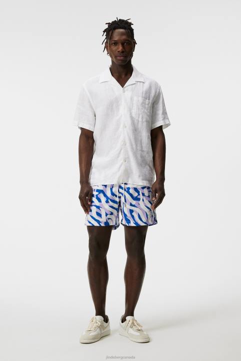 Banks Miami Swim Trunks Purple Painted Zebra Men J.Lindeberg Clothing 66XF1110 - Image 3