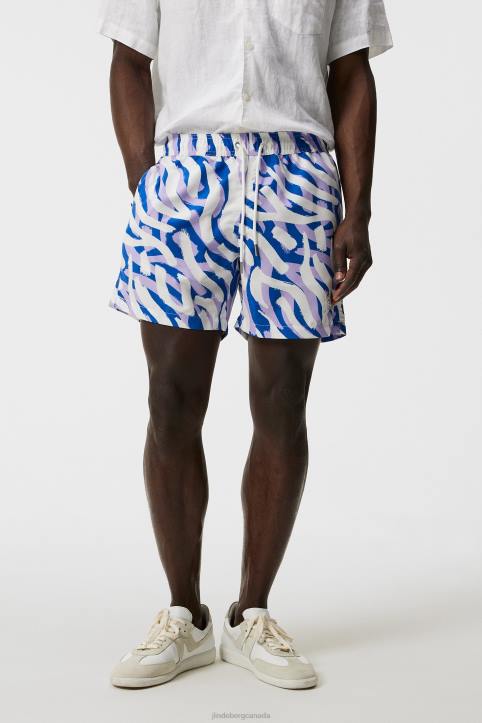 Banks Miami Swim Trunks Purple Painted Zebra Men J.Lindeberg Clothing 66XF1110 - Image 1