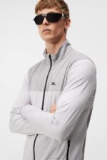 Banks Mid Layer Light Grey Melange Men J.Lindeberg Clothing 66XF498 - Image 3