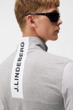 Banks Mid Layer Light Grey Melange Men J.Lindeberg Clothing 66XF498 - Image 4