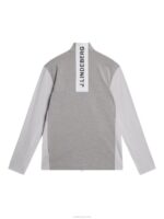 Banks Mid Layer Light Grey Melange Men J.Lindeberg Clothing 66XF498 - Image 6