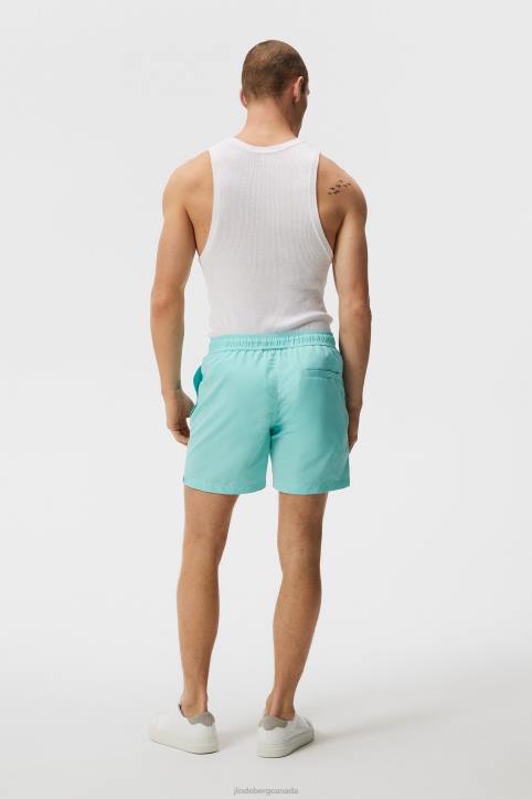 Banks Solid Swim Trunks Aqua Splash Men J.Lindeberg Clothing 66XF1115 - Image 2