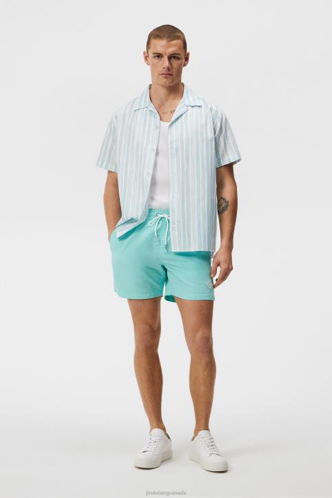 Banks Solid Swim Trunks Aqua Splash Men J.Lindeberg Clothing 66XF1115 - Image 3