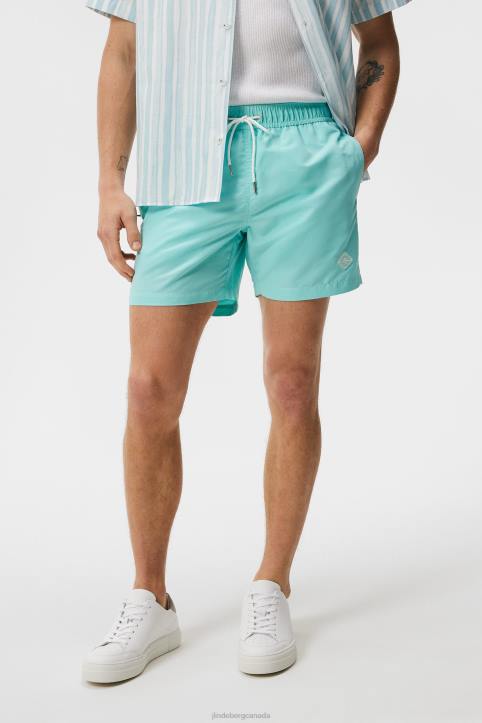 Banks Solid Swim Trunks Aqua Splash Men J.Lindeberg Clothing 66XF1115 - Image 1
