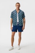 Banks Solid Swim Trunks Estate Blue Men J.Lindeberg Clothing 66XF1118 - Image 2