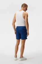 Banks Solid Swim Trunks Estate Blue Men J.Lindeberg Clothing 66XF1118